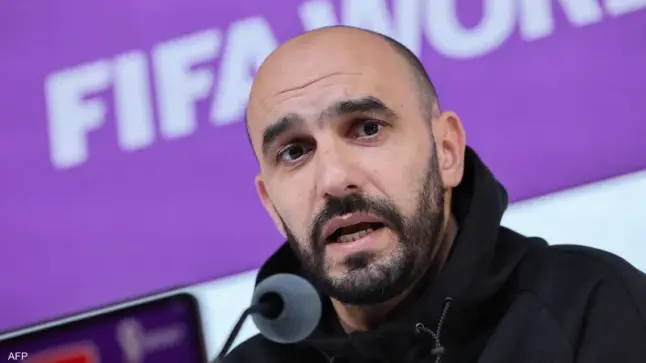 قبل المواجهة الركراكي يوجه لاعبي المغرب ويشجعهم